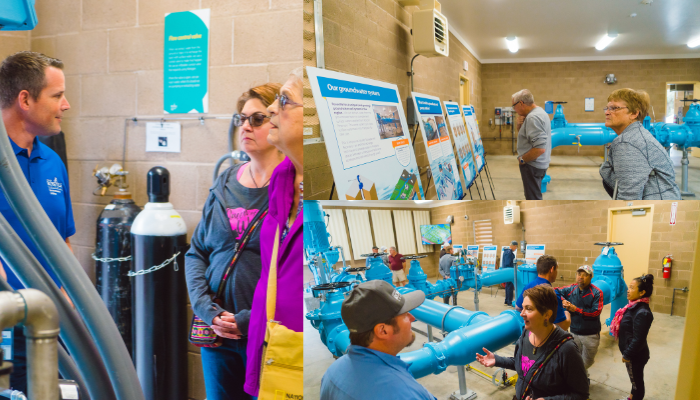 Groundwater well open house in 2019 with people exploring how groundwater works in Roseville